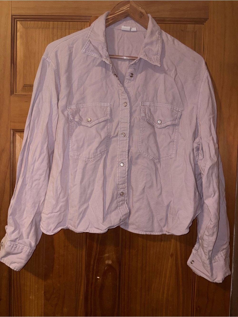 GAP Light Pink Women's Button-Front Jean Jacket